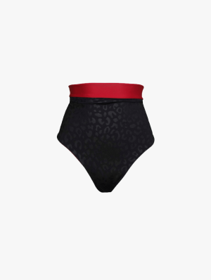 Leopard Red Reversible High-Waisted Bottoms